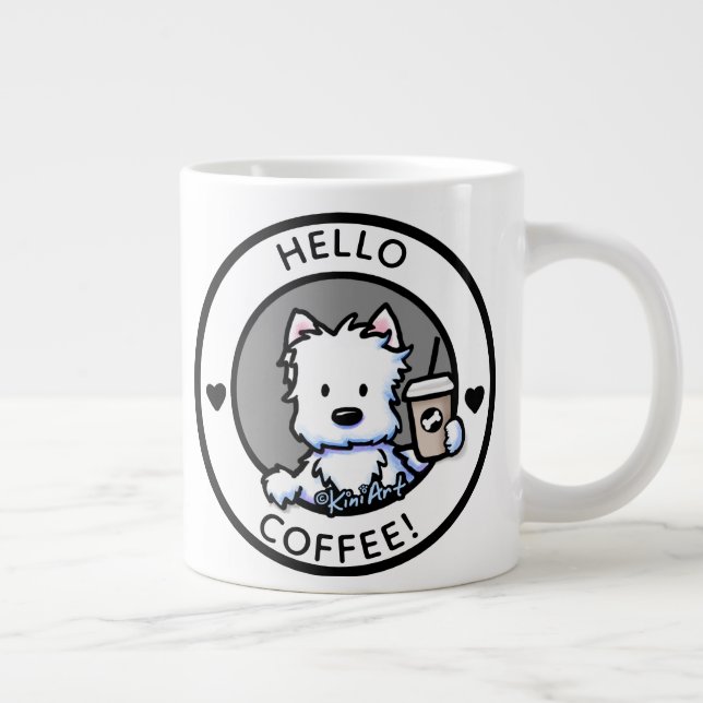 Grande Tasse KiniArt Coffee Westie (Droite)