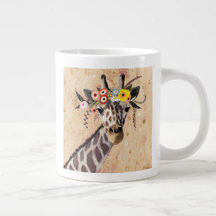 Grande Tasse Klimt Giraffe   Couronne De Fleurs