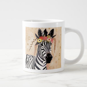 Grande Tasse Klimt Zebra   Couronne De Fleurs
