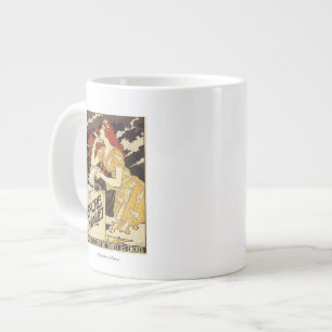 Grande Tasse L. Marquet Ink Femme à tête rouge et harpe