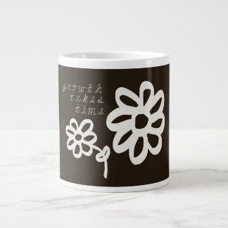 Grande Tasse La croissance prend du temps Carte postale motivan