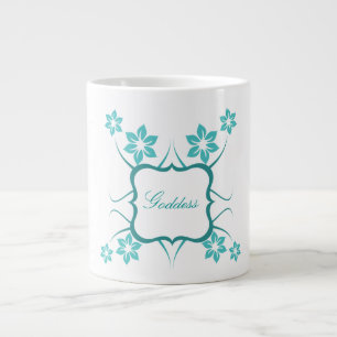 Grande Tasse La déesse florale Jumbo Mug, Turquoise