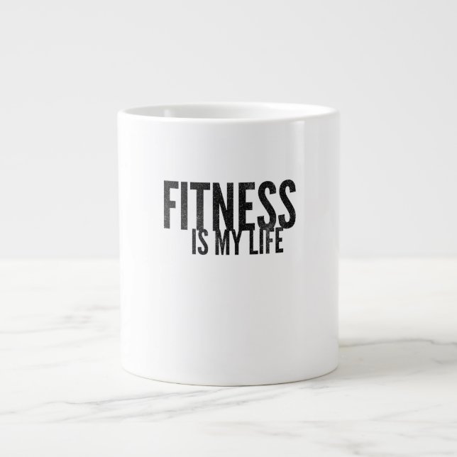 Grande Tasse La forme physique est ma vie (Devant)