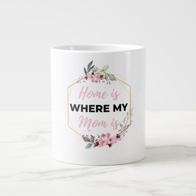 Grande Tasse La maison où ma mère est noire (Devant)