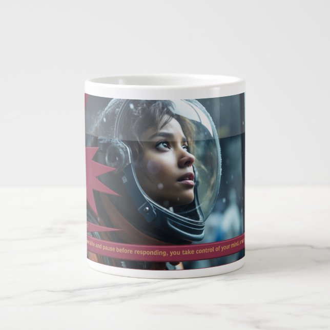 Grande Tasse "La maîtrise de soi est VOTRE superpuissance" (Devant)