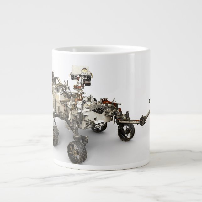Grande Tasse La Persévérance Mars Rover Sur Arrière - plan Blan (Devant)