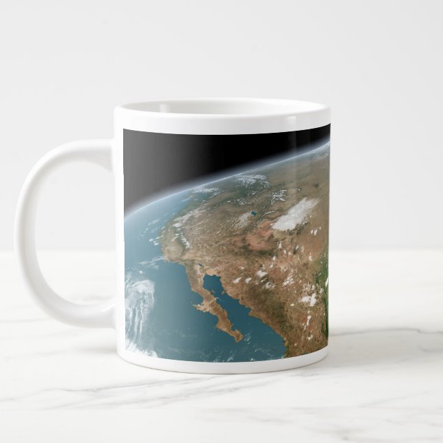 Grande Tasse La Planète Panoramique Terre Et Les Etats-Unis. (Gauche)