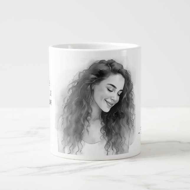 Grande Tasse La Saint-Valentin, je t'aime parce que tu me fais  (Devant)