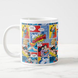 Grande Tasse La Saint-Valentin Superman   Collage de bandes des