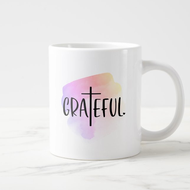 Grande Tasse La typographie de la Croix-chrétienne (Créateur téléchargé)