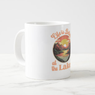 Grande Tasse La vie au coucher du soleil est meilleure au lac