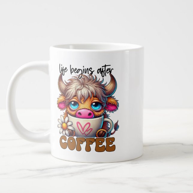 Grande Tasse La vie commence après le café  (Gauche)