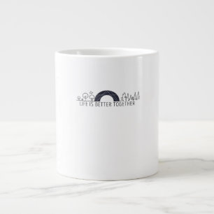 Grande Tasse La vie est meilleure ensemble - Art citadin arc-en