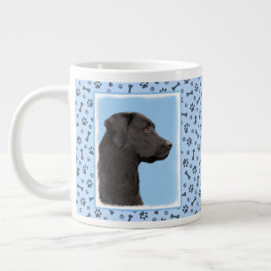 Grande Tasse Labrador Retriever Black Peinture Original Chien A