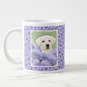 Grande Tasse Labrador Retriever Puppy Painting Original Chien A