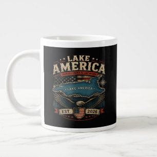 Grande Tasse Lac Amérique USA Précédemment Drôle Patriotique