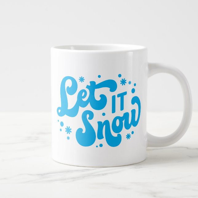 Grande Tasse Laisser neiger hiver design (Droite)