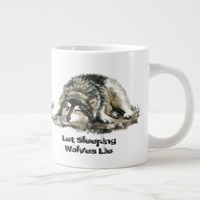 Grande Tasse Laissez Les Loups Dormir Dire Une Citation Inspira (Droite)
