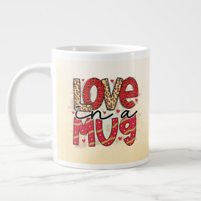 Grande Tasse L'amour dans une boîte de lettres à motifs Valenti (Gauche)