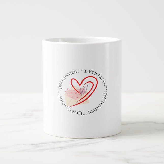 Grande Tasse L'amour est une esthétique patiente et propre (Devant)