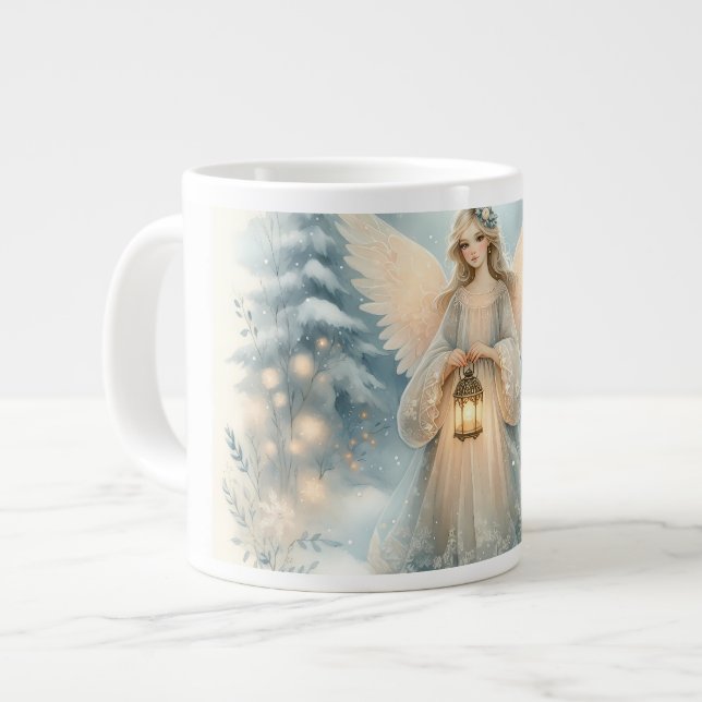 Grande Tasse Lanterne céleste d'ange d'hiver de grâce (Devant gauche)