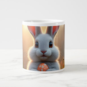 Grande Tasse Lapin de Pâques heureux dans la magie du printemps
