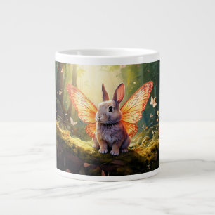 Grande Tasse Lapin Whimsical dans une forêt enchantée