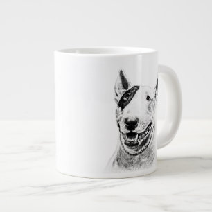 Grande Tasse L'art du chien de Cute Bull Terrier