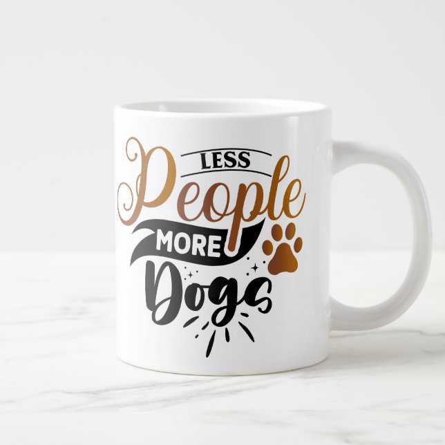 Grande Tasse L'art du chien positif | Devis motivationnel (Droite)
