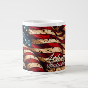 Grande Tasse L'art du drapeau américain vintage pour le 4 juill