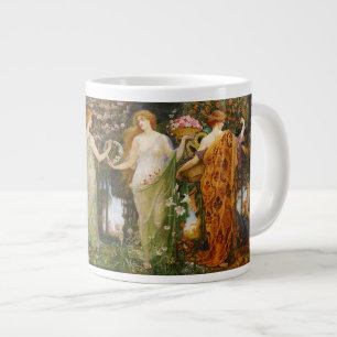 Grande Tasse L'art floral divin des quatre saisons victorien vi