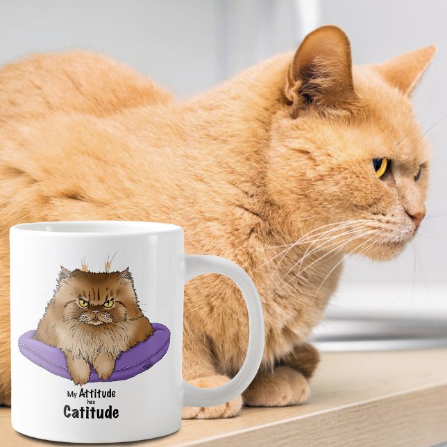 Grande Tasse L'attitude a une Catitude (Créateur téléchargé)