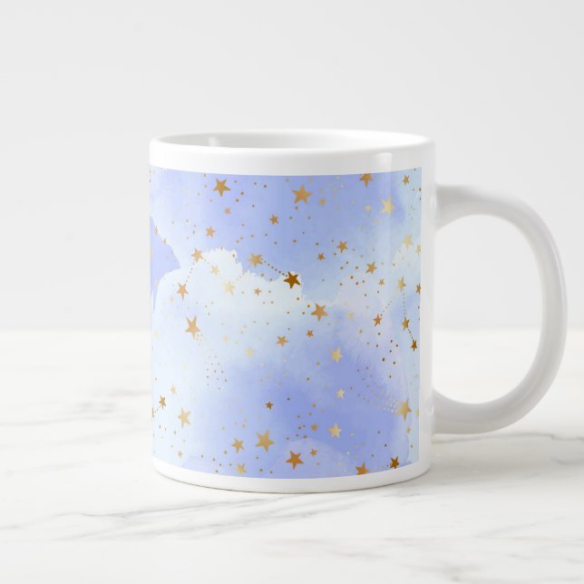 Grande Tasse Lavendar Golden Star Motif (Droite)