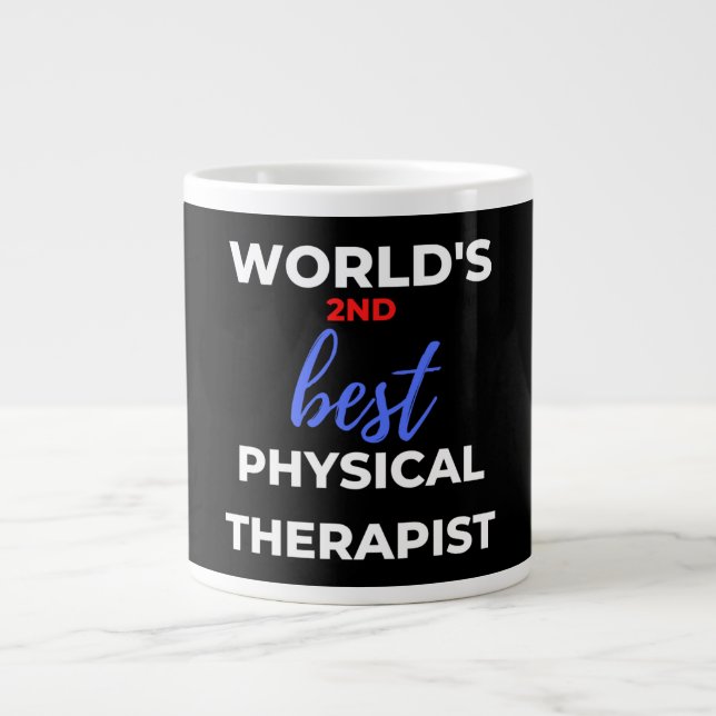 Grande Tasse Le 2ème meilleur physiothérapeute du monde (Devant)