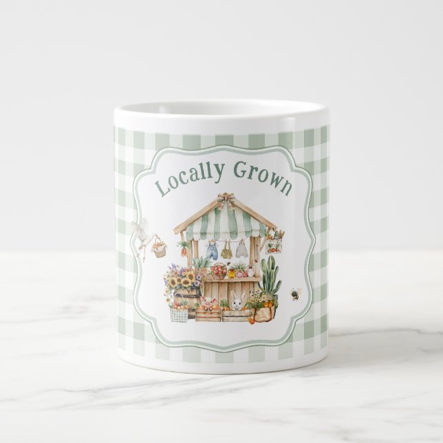 Grande Tasse Le Baby shower des fermiers cultivés localement (Devant)