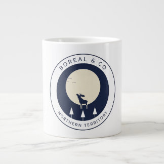 Grande Tasse  Le badge de la montagne des rennes du Nord sauvag
