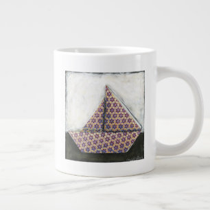 Grande Tasse Le bateau à voile Origami sur le papier design Sta