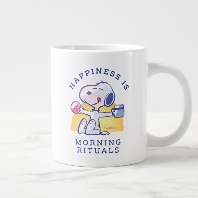 Grande Tasse Le bonheur, c'est les rituels du matin (Droite)