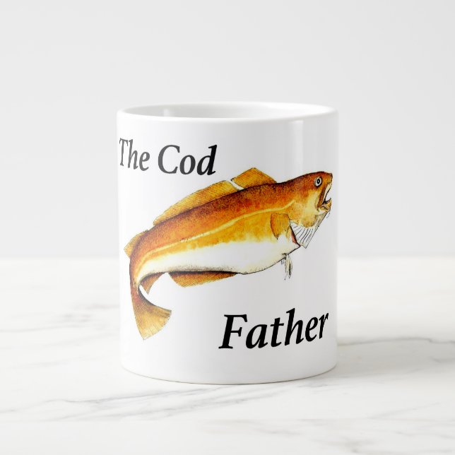 Grande Tasse Le Cod Père idéal de pêche présent. (Devant)