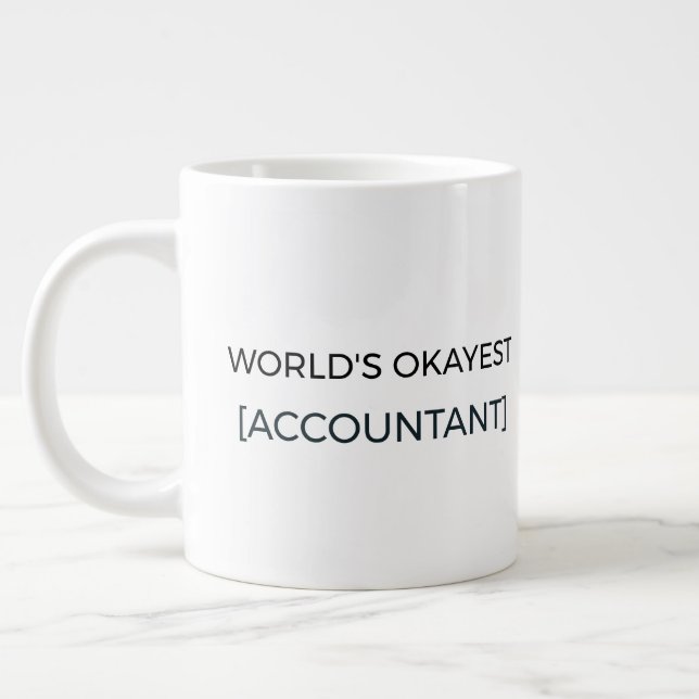 Grande Tasse Le comptable le plus moyen du monde Nom personnali (Gauche)