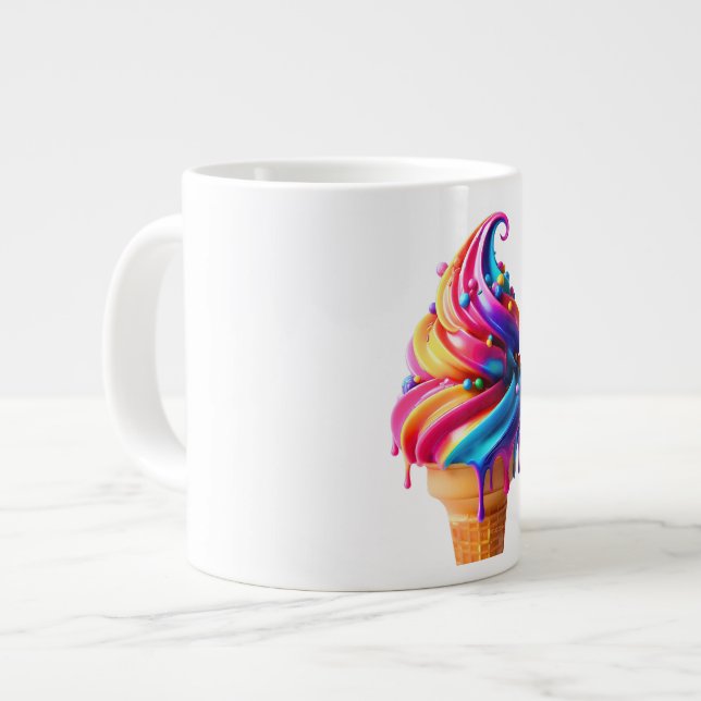 Grande Tasse Le cône de glace classique de SlipperyJoe's vibran (Devant gauche)