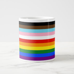 Grande Tasse Le drapeau de fierté à onze bandes de SlipperyJoe'