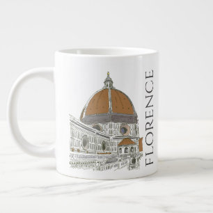Grande Tasse Le Duomo Florence Italie Stylo et encre