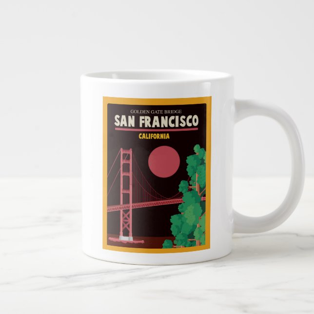 Grande Tasse Le Golden Gate Bridge de nuit (Droite)
