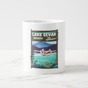 Grande Tasse Le lac Sevan Arménie Style vintage affiche de voya