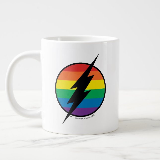Grande Tasse Le logo Arc-en-ciel Flash (Gauche)