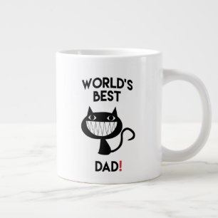 Grande Tasse Le meilleur papa du monde ! Dessin de chat amusant