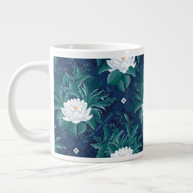 Grande Tasse Le Motif blanc Lotus Midnight Lotus (Gauche)