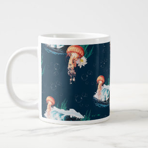 Grande Tasse Le Motif de la méduse blanche Lotus Ocean