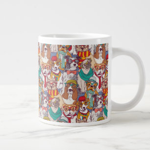 Grande Tasse Le Motif de la mode des chiots
